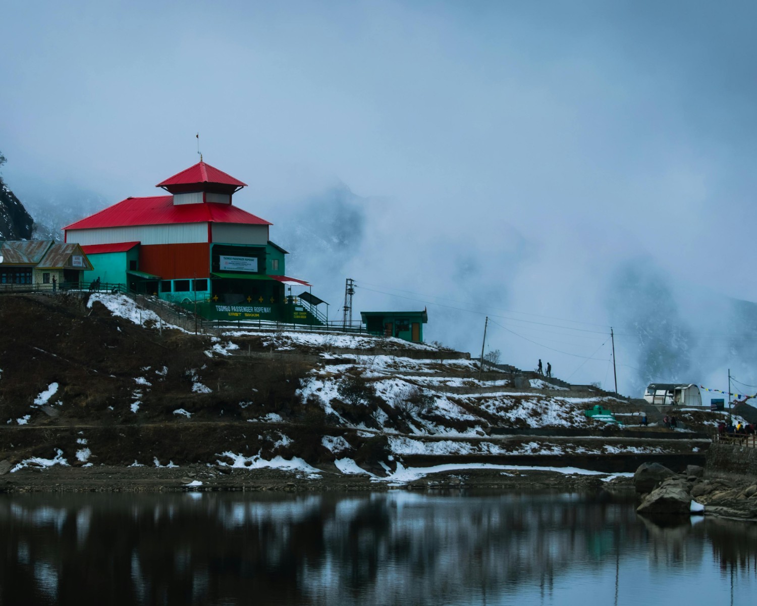 Tsomgo Lake emerald waters and snow-capped reflections